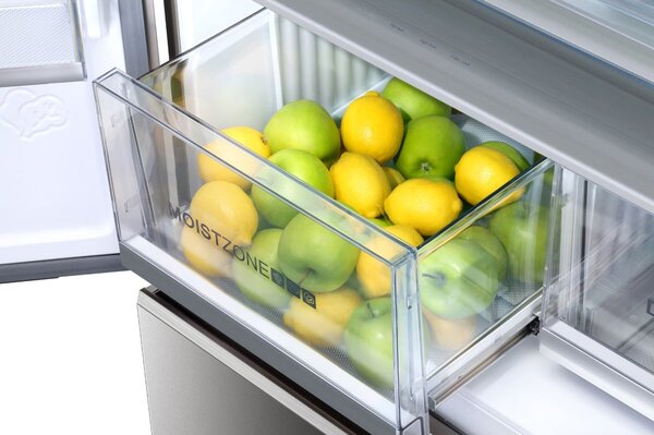 Haier HB18FGSAAA Frigorifero Americano 4 porte Side by Side 508 Litri Classe E No Frost / Multi Airflow colore Titanio