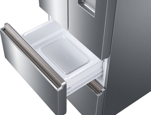 Haier HB18FGSAAA Frigorifero Americano 4 porte Side by Side 508 Litri Classe E No Frost / Multi Airflow colore Titanio