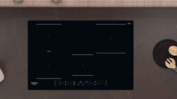 Hotpoint Ariston HB 0577B NE Piano Cottura Induzione 4 Fuochi 77 cm colore Nero