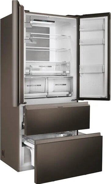 Haier HB18FGSAAA Frigorifero Americano 4 porte Side by Side 508 Litri Classe E No Frost / Multi Airflow colore Titanio