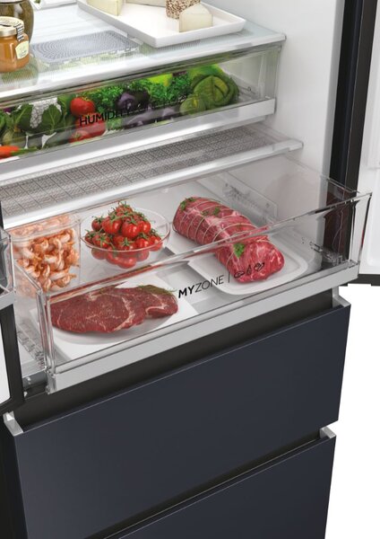 Haier HFW7720ENMB Frigorifero Americano Side by Side Capacit 477 Litri Classe energetica E Raffreddamento No Frost Wifi colore Nero
