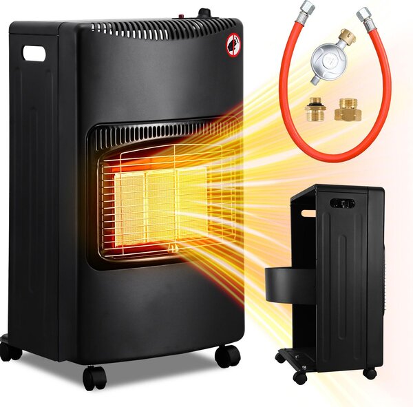 Stufa a gas pieghevole ISOISL, dotata di rilevatore di ossigeno, sistema di protezione anticaduta e dispositivo di sicurezza antifiamma, potenza 4,2 kW