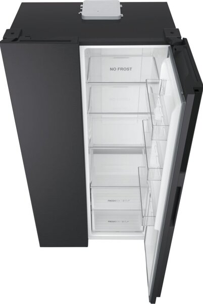 Haier HSR3918ENPB Frigorifero Americano Side by Side Capacit 528 Litri Classe energetica E Raffreddamento No Frost colore Nero