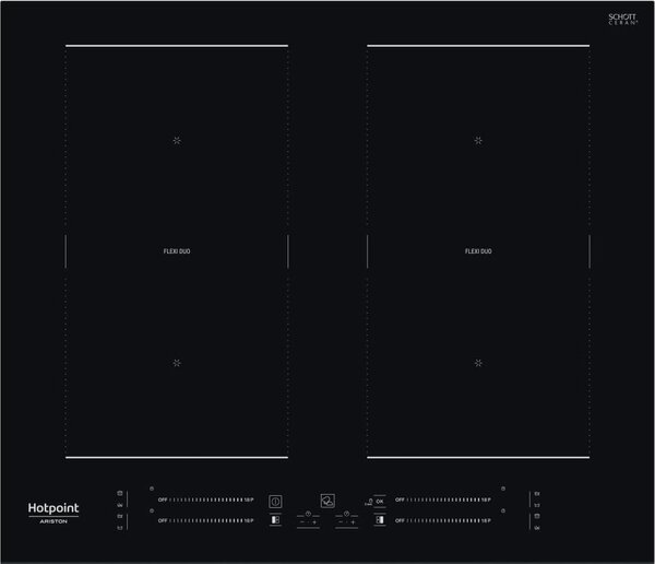 Hotpoint Ariston HS 2560C BF Piano Cottura Induzione 4 Fuochi 59 cm Comandi Touch colore Nero