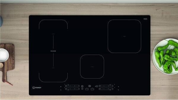 Indesit IB 21B77NE Piano Cottura Induzione 4 Fuochi 77 cm Vetroceramica colore Nero