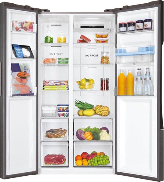 Haier HSR3918EWPG Frigorifero Americano Side by Side Capacit 521 Litri Classe E Raffreddamento No Frost colore Inox