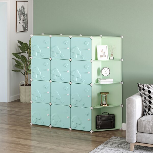 YRHome Scarpiera fai da te, 4 file a 8 livelli, in plastica, chiusura magnetica, scarpiera modulare, con 32 scatole per scarpe, per armadio, corridoio, camera da letto, ingresso, 163 x 32 x