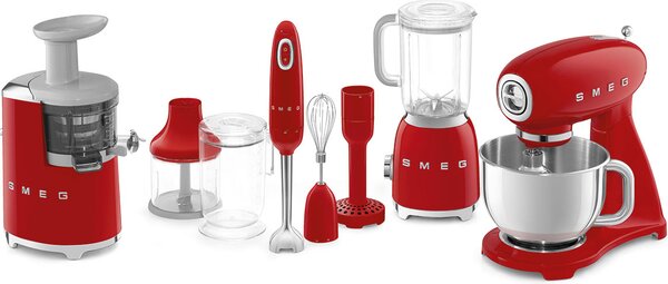 Smeg Impastatrice Planetaria Capacit Ciotola 4,8 Litri Potenza 800 Watt colore Rosso - SMF03RDEU 50's Style
