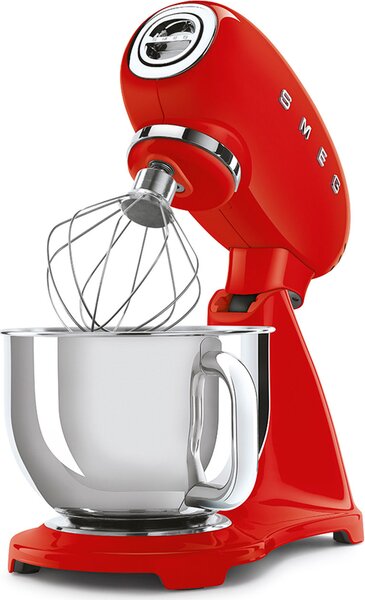 Smeg Impastatrice Planetaria Capacit Ciotola 4,8 Litri Potenza 800 Watt colore Rosso - SMF03RDEU 50's Style