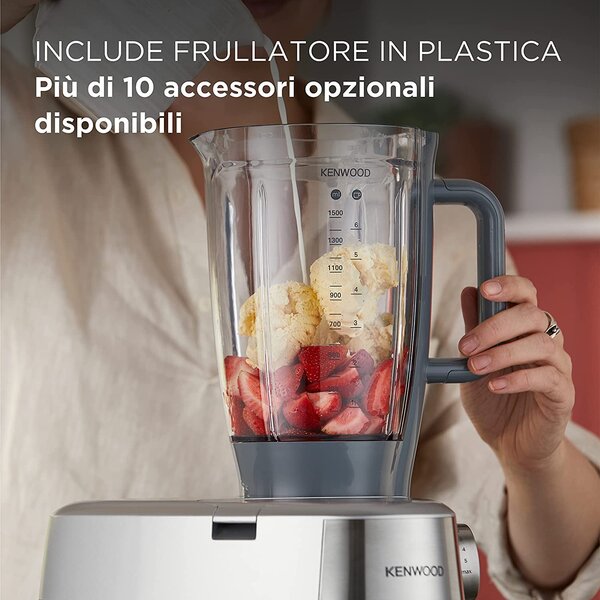 Kenwood Impastatrice Planetaria Capacit Ciotola 4.3 Litri Potenza 1000 Watt colore Silver - KHC29.A0SI Prospero+