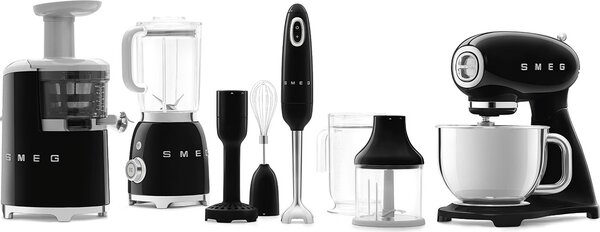 Smeg Impastatrice Planetaria Capacit Ciotola 4,8 Litri Potenza 800 Watt colore Nero - SMF03BLEU 50's Style