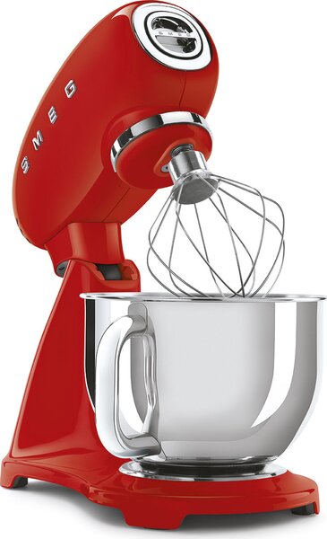 Smeg Impastatrice Planetaria Capacit Ciotola 4,8 Litri Potenza 800 Watt colore Rosso - SMF03RDEU 50's Style