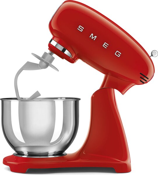 Smeg Impastatrice Planetaria Capacit Ciotola 4,8 Litri Potenza 800 Watt colore Rosso - SMF03RDEU 50's Style