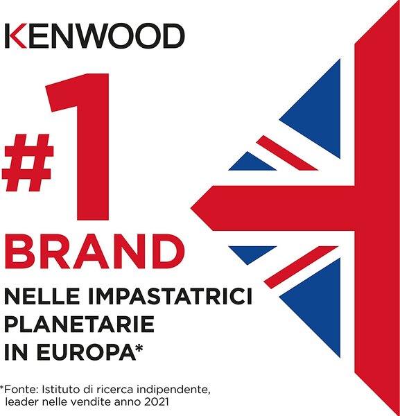 Kenwood Impastatrice Planetaria Capacit Ciotola 4.3 Litri Potenza 1000 Watt colore Silver - KHC29.A0SI Prospero+