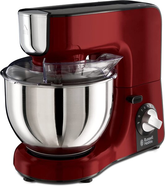 Russell Hobbs Impastatrice Planetaria Capacit Ciotola 5 Litri 8 Velocit Potenza 1000 Watt + Bicchiere Frullatore 1.5 Litri colore Rosso - 23480-5