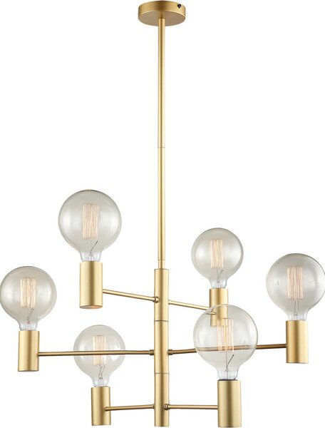 Italux Veva Lampadario LED moderno nero MDM3339/6 GD