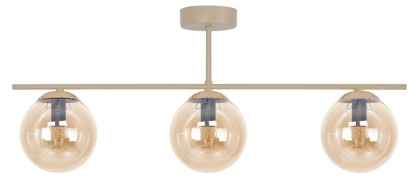Lampada a sospensione FELIX beige 3xE14x15W in vetro, dimensioni: 28x71x14 cm, IP20, Kaja