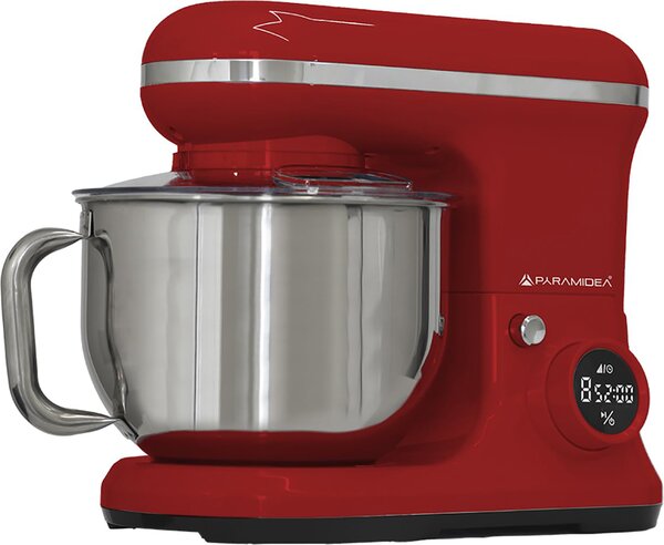 PYRAMIDEA Impastatrice Planetaria Capacit Ciotola 5,2 Litri Potenza 1200 Watt colore Rosso - IP5200R