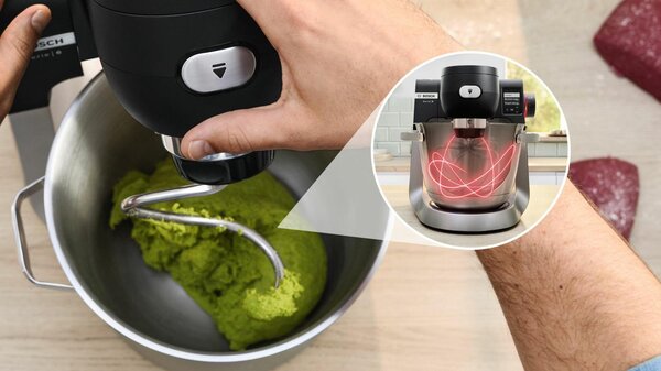 Bosch Impastatrice Planetaria Capacit Ciotola 5.5 Litri Potenza 1600 Watt con Accessori colore Acciaio Inox e Nero - MUMS6ZS34 Serie 6