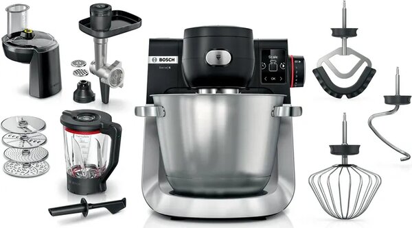 Bosch Impastatrice Planetaria Capacit Ciotola 5.5 Litri Potenza 1600 Watt con Accessori colore Acciaio Inox e Nero - MUMS6ZS34 Serie 6