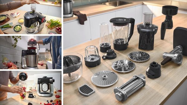Bosch Impastatrice Planetaria Capacit Ciotola 5.5 Litri Potenza 1600 Watt Funzione Pulse colore Nero e Inox - MUMS6ZS17 Serie 6