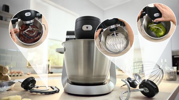 Bosch Impastatrice Planetaria Capacit Ciotola 5.5 Litri Potenza 1600 Watt Funzione Pulse colore Nero e Inox - MUMS6ZS17 Serie 6