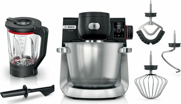 Bosch Impastatrice Planetaria Capacit Ciotola 5.5 Litri Potenza 1600 Watt Funzione Pulse colore Nero e Inox - MUMS6ZS17 Serie 6