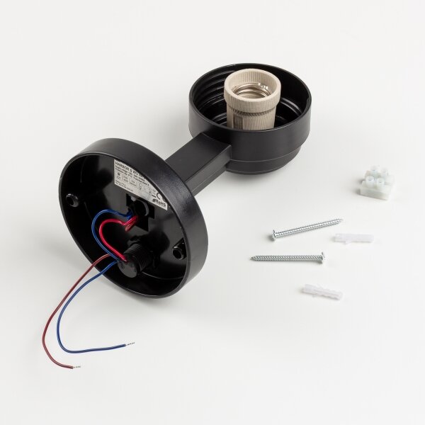 Brilagi - Applique da esterno con sensore HARBOR 1xE27/40W/230V IP33 nero/trasparente