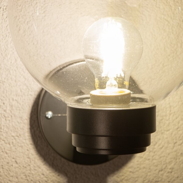 Brilagi - Applique da esterno HARBOR 1xE27/40W/230V IP33 nero/trasparente