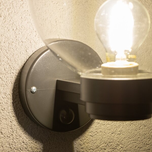 Brilagi - Applique da esterno con sensore HARBOR 1xE27/40W/230V IP33 nero/trasparente