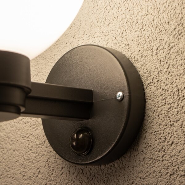 Brilagi - Applique da esterno con sensore HARBOR 1xE27/40W/230V IP33 nero/bianco