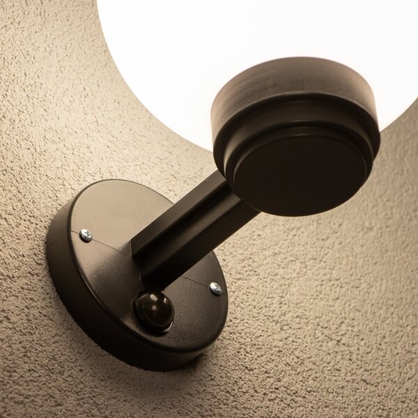 Brilagi - Applique da esterno con sensore HARBOR 1xE27/40W/230V IP33 nero/bianco