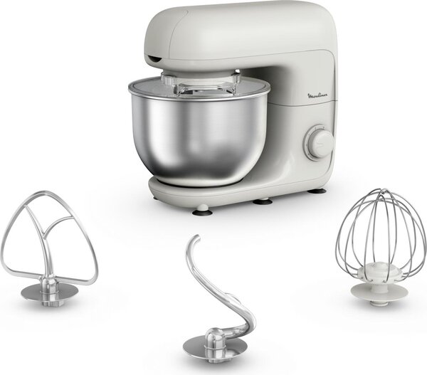Moulinex Impastatrice Planetaria Multifunzione Capacit Ciotola 4.8 Litri Potenza 800 Watt Funzione Pulse - QA160110 Bake Essential Rise
