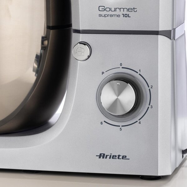 Ariete Impastatrice Planetaria Multifunzione Capacit Ciotola 10 Litri 6 Velocit + Pulse Potenza 2000W colore Inox 1576 Gourmet Supreme - 00C15760