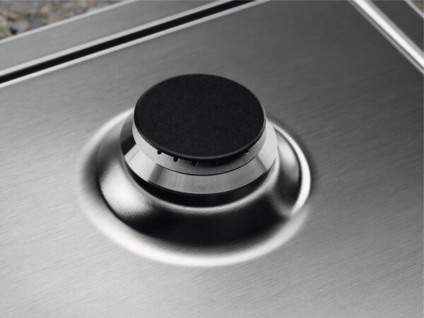 Electrolux KGS7534SX Piano Cottura 5 Fuochi a Gas 75 cm (1 Bruciatore Wok) colore Inox