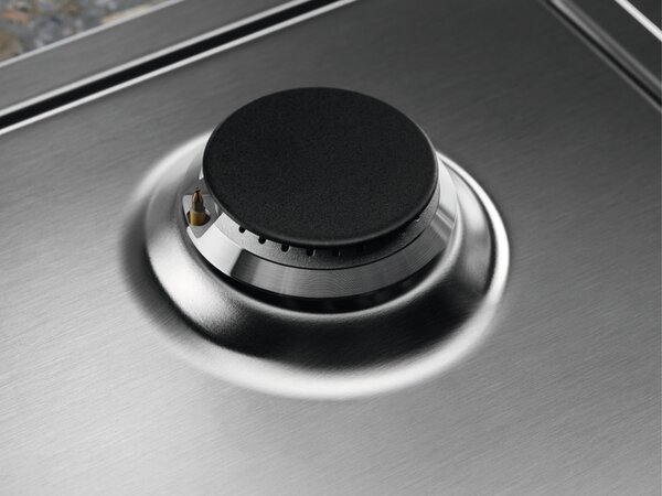 Electrolux KGS7534SX Piano Cottura 5 Fuochi a Gas 75 cm (1 Bruciatore Wok) colore Inox