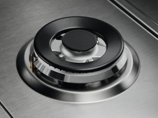 Electrolux KGS7534SX Piano Cottura 5 Fuochi a Gas 75 cm (1 Bruciatore Wok) colore Inox