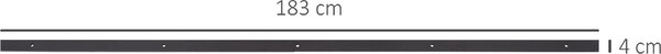 Brugel Kit Porta Scorrevole 100kg max in Acciaio con Binario Ganci Fermi Viti e Bulloni 183x4x0.6 cm - DHB8157