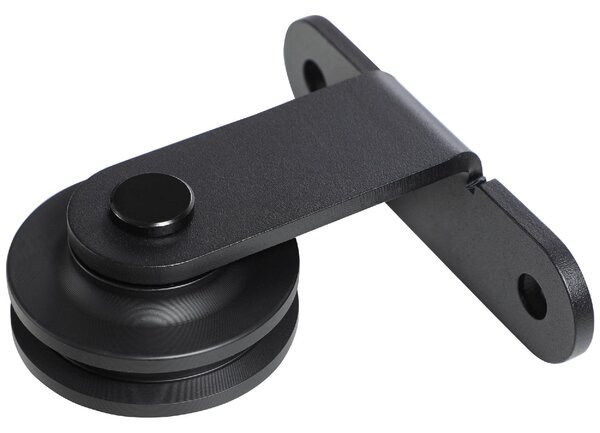 Brugel Kit Porta Scorrevole in Acciaio con Binari, Fermi e Guide, 200x40x0.6 cm, colore Nero - L4470BK