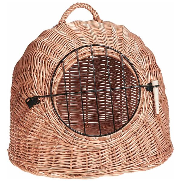 FLAMINGO Trasportino per gatti in vimini 50x40x40 cm 502655
