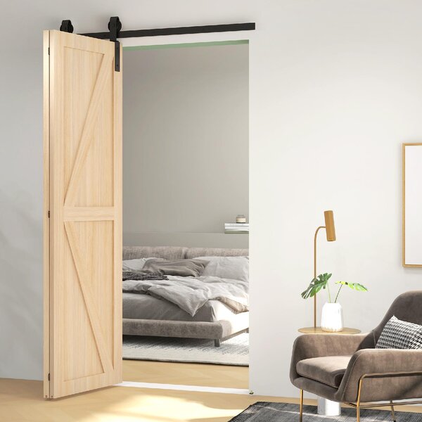 Brugel Kit Porta Scorrevole Pieghevole in Acciaio al Carbonio 122x0.5x4 cm colore Nero - L4480BK