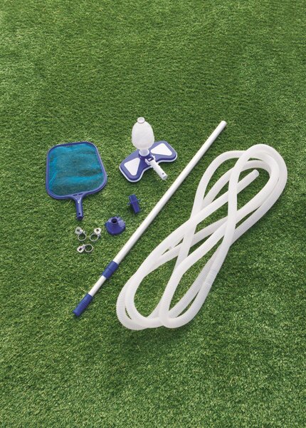 Bestway Kit Pulizia Piscina AquaClean con Asta Tubo e Retino - 58234