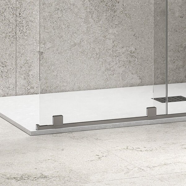 Kamalu parete doccia walk in scorrevole 130 cm finitura cromo | knm4000w-c