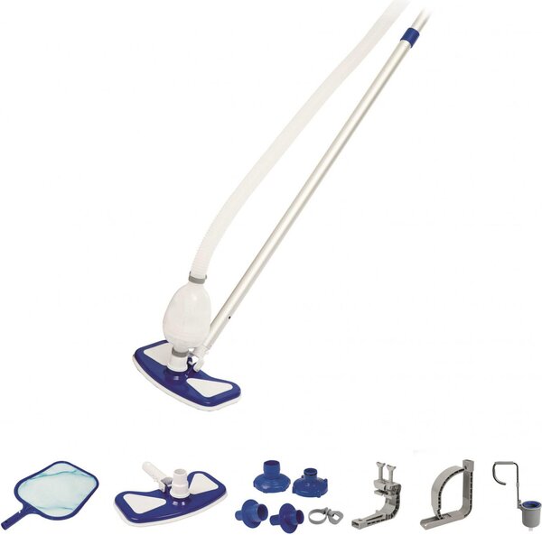 Bestway Kit Pulizia Piscina Deluxe con Asta Tubo e Retino - 58237
