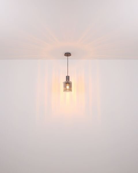 GLOBO LIGHTING Lampada da Tavolo Design Moderno in Metallo con Paralume Vetro Fum colore Grigio - 15904TS Tulivar
