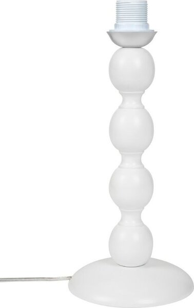 DecHome Lampada da Tavolo in Legno Naturale Attacco Tipo E27 Dimensioni 37x17 cm colore Bianco - Laguna