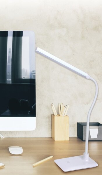 NBrand Lampada da Tavolo LED Design Moderno flessibile Slim colore Bianco - TL1606B Slim