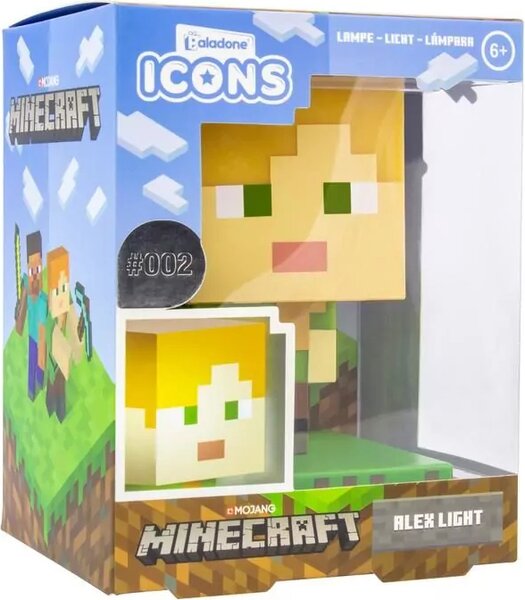 Paladone Lampada da Tavolo LED Design Moderno a Pile - PP6591MCF Minecraft