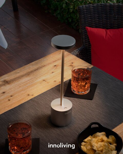 INNOLIVING Lampada da Tavolo LED Design Moderno colore Nero - INN-094B