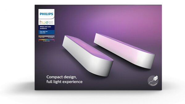 Philips Lampada da Tavolo LED Multicolore Coppia di Lampade colore Bianco - 78202/31/P7 Hue Play